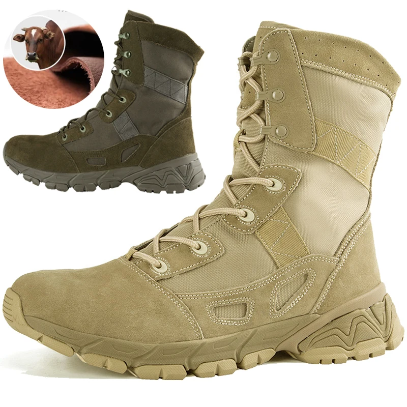 

NAUSK Winter Men hiking shoes Quality Special Force Tactical Desert Combat Ankle Boats Army Work Shoes Keep Warm hiking Boots