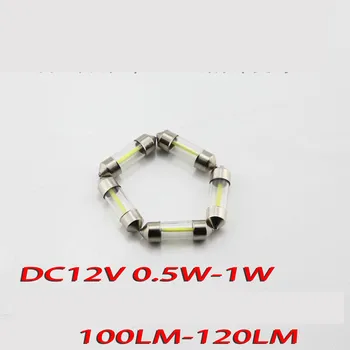

20pcs double tip COB foot well LED Dome festoon bulb c5w 31mm glove box Bulb roof working lamp make up mirror lighter