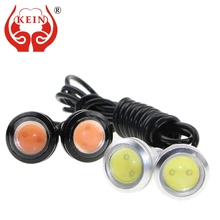 KEIN 2PCS 18mm 23mm Eagle Eye DRL car LED daytime running light modified chassis license plate