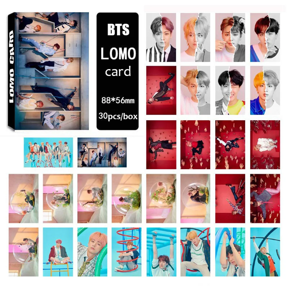 

30pcs/set K-POP BTS Bangtan Boys LOVE YOURSELF Answer New Album Self Made Paper Lomo Cards Photo Cards Free Shipping