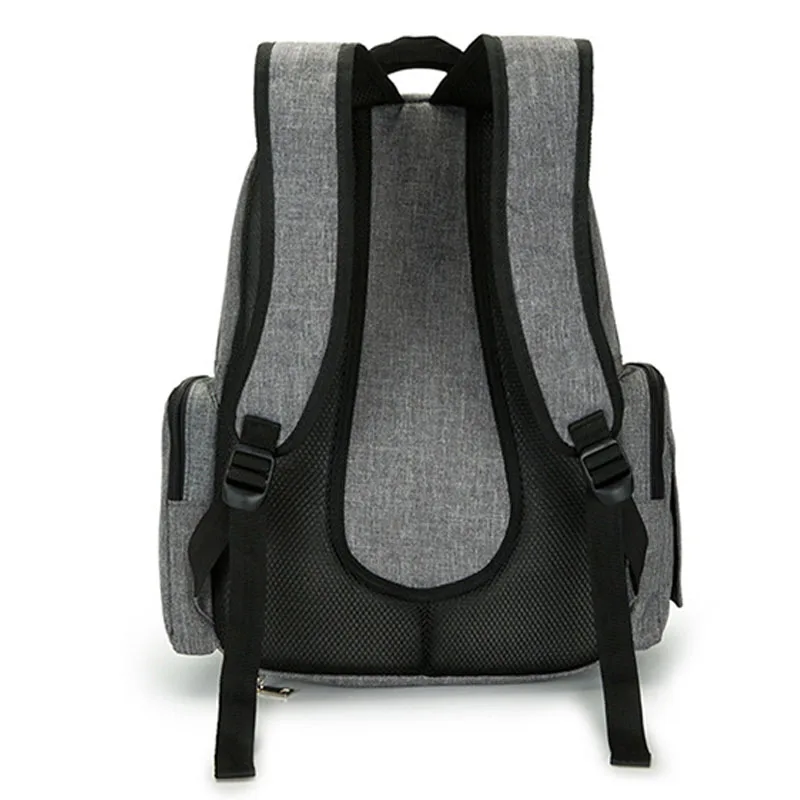 Baby Diaper Bag For Boys Girls Stoller Mother Wetbag Multifunctional Mummy Backpack Large Capacity Nappy Bags Gray Changing Bag (6)