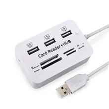 Micro USB Hub 3.0 Combo 3 Ports Card Reader High Speed USB Splitter All In One USB 3.0 Hub or PC Computer Accessories Notebook
