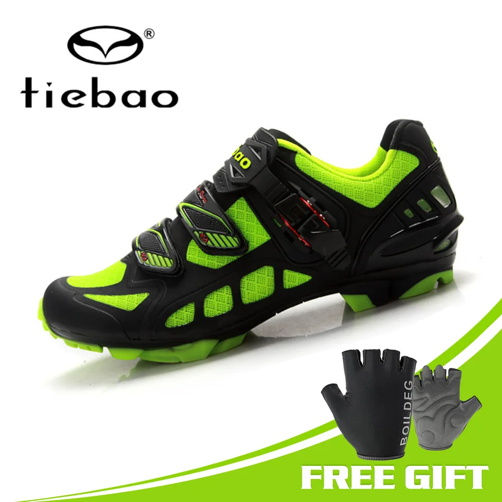 TIEBAO Breathable Mesh Upper Cycling Shoes Professional Self locking