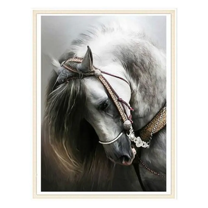 

Square Drill Diy 5D Diamond Painting Horse Head Drawing Diamond embroidery Cross-Stitch Mosaic Picture of Rhinestones No Frame