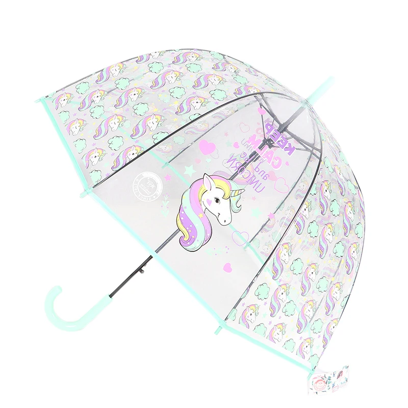 Paraguas de niños paraguas transparente niños paraguas dibujos animados Alpaca paraguas para chica Sakura Dropshipping| Paraguas| - AliExpress