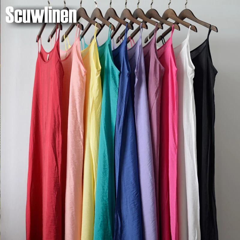 SCUWLINEN Vestidos font b 2018 b font font b Summer b font font b Dress b