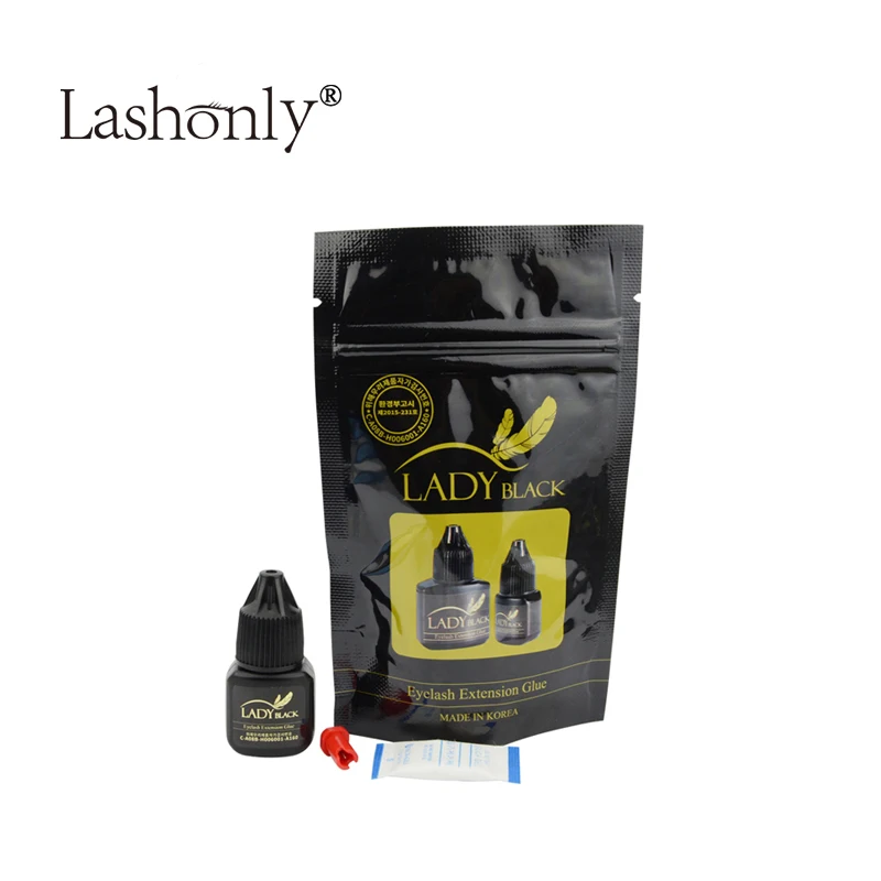 

Lady Black Sensitive Glue for Eyelash Extension Glue Last Over 6 Weeks Low Fume Professional Eyelash Glue from Korea