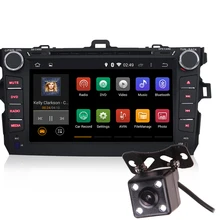 Android 5.1 8 Inch Car Dash DVD Player GPS 3G WIFI Quad Core DVR OBD Bluetooth Reverse Camera for Toyota Corolla 2007-2011