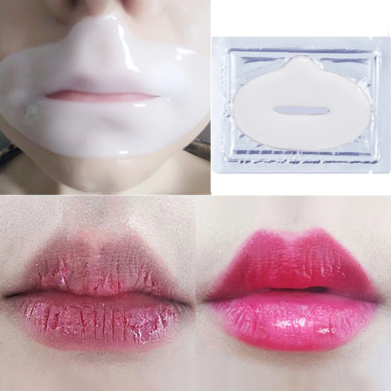 plumper aging lip anti Crystal Pads Collagen Plumper Moisture Mask Lip Lip 10Pcs