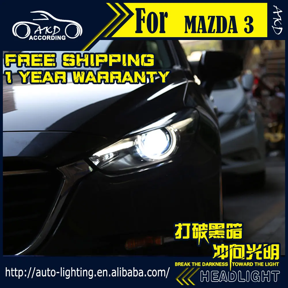 Akd Car Styling Head Lamp For Mazda 3 Headlights 2017 New Mazda3 Akd Car Styling Head Lamp For Mazda 3 Headlights 2017 New Mazda3 Axela Led Headlight Drl D2h Hid Option Angel Eye Bi Xenon Beam