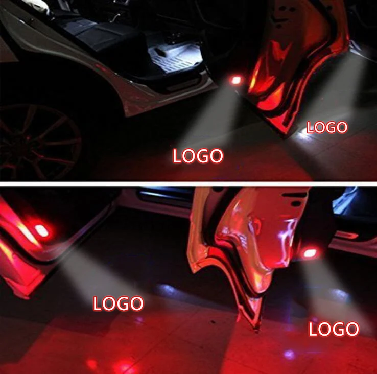 

2x For AUDI Car Door LED CIRCLE Ghost Shadow Light Audi Logo Projector Courtesy Lights Auto Backlight Car Styling Welcome Light