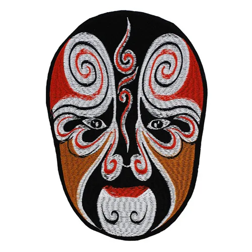 1 шт. в китайском стиле Пекинская опера маски для лица модная ткань вышивка железные на патчи аппликация Швейные принадлежности TH822 - Цвет: Mask 8