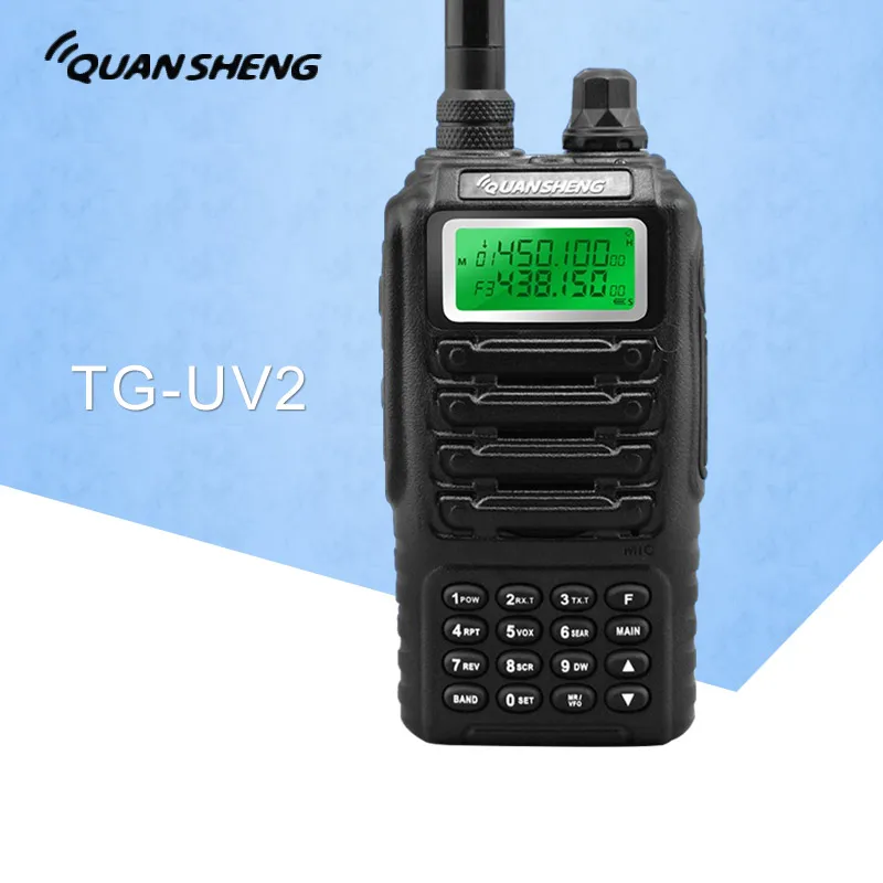 

Dual Band 2 Vie Two Way Radio Dual Standby Doppio Display QUANSHENG TG-UV2 con Certificazione FCC Del CE Walkie Talkie