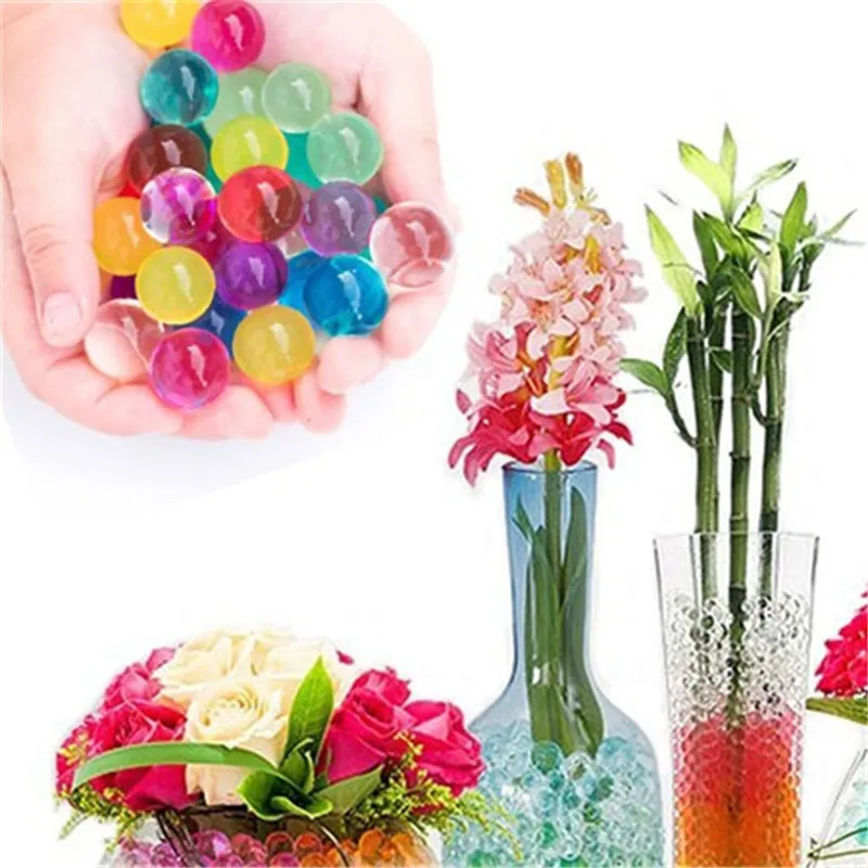 2019 10000pcs/bag Pearl Shaped Crystal Soil Home Decor Water Beads Mud