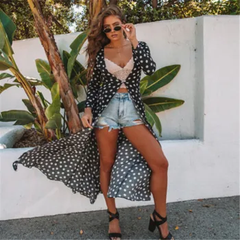 

2019 Summer Swimming Cover Up Women Lady Floral Maxi Kimono Duster Beach Cardigan Coats Open Front Loose Top