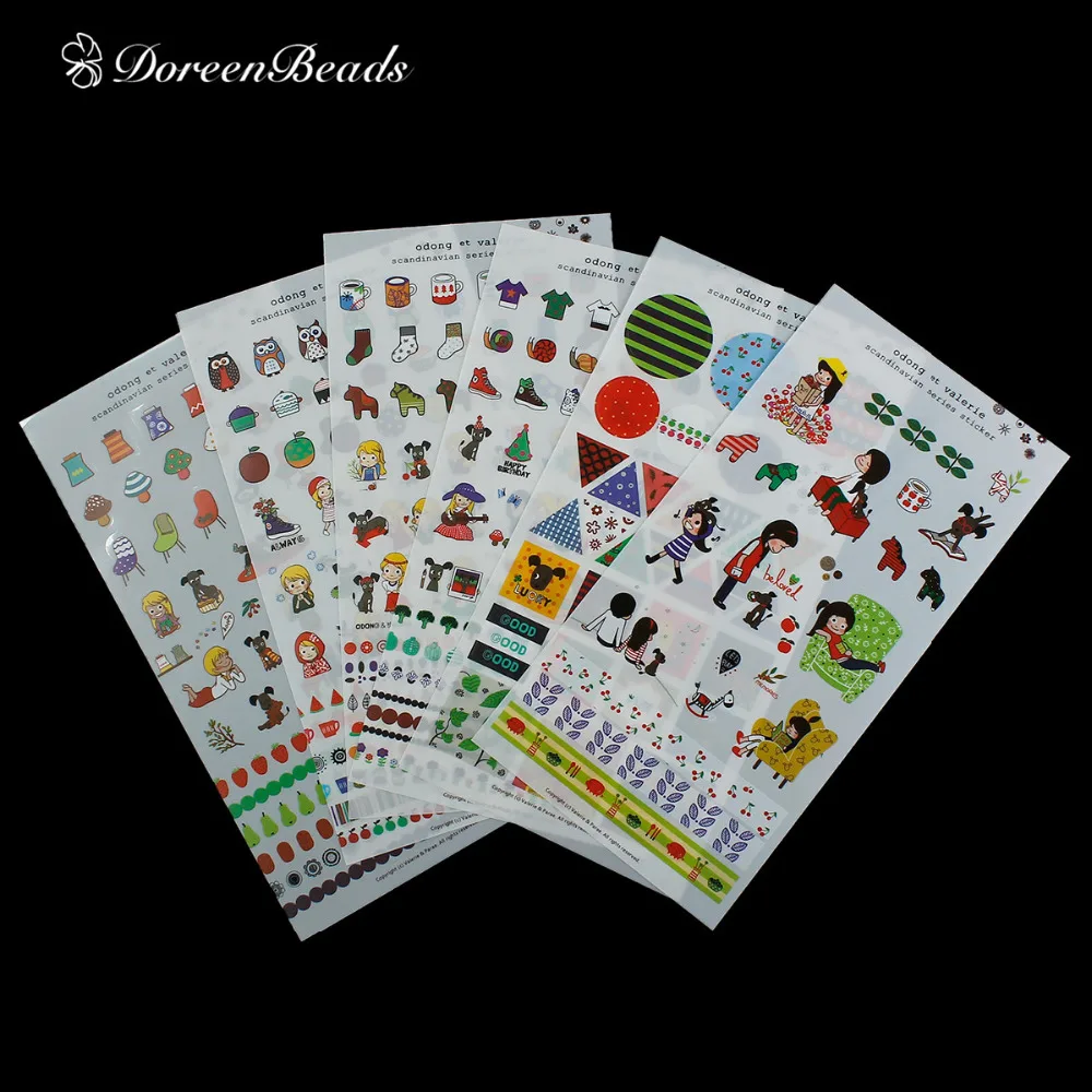 DoreenBeads наклейки из ПВХ для самостоятельного изготовления скандинавские разные