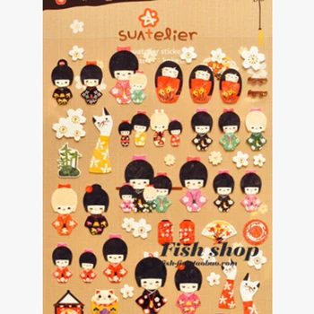 

1 x SONIA Kimono Girl paper sticker DIY decorative sticker for album scrapbooking kawaii stationery diary sticker