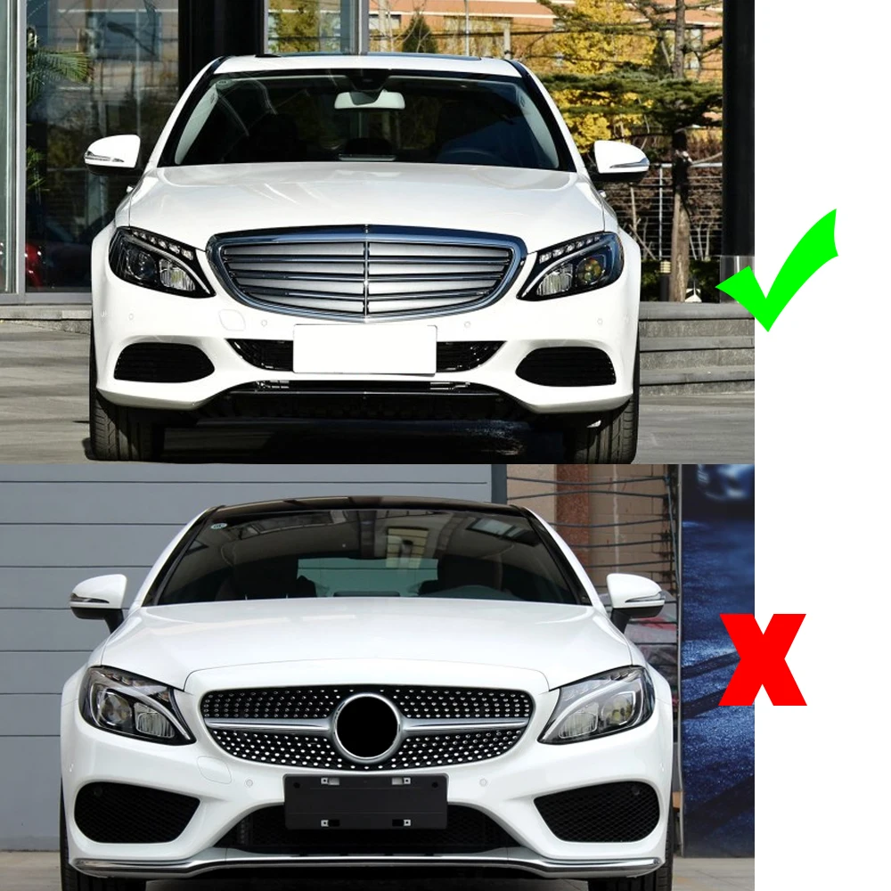Для Mercedes-Benz W205 база седан C180 C200- C Класс углеродного волокна/FRP передний бампер вентиляционное отверстие выход крышка отделка сетки