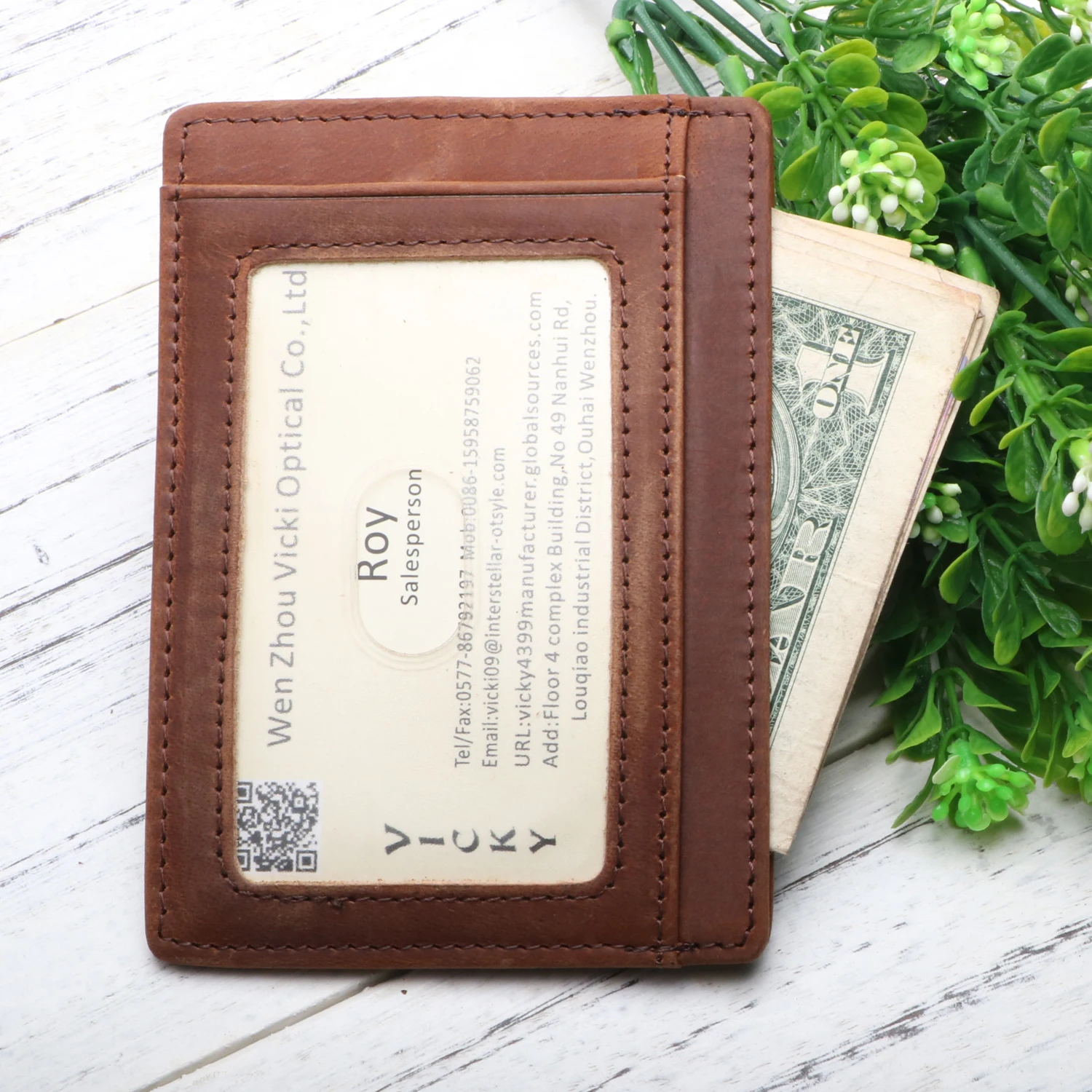 "To my Husband"Leather Card Wallet,Minimalist Front Pocket Card Holder Gift for Men On Birthday,Anniversary,Christmas Day