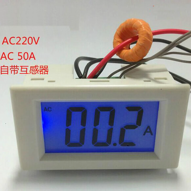 

Free Shipping Mini Size High Precision LCD Digital Ammeter Display Table AC0-50A AC Ammeter