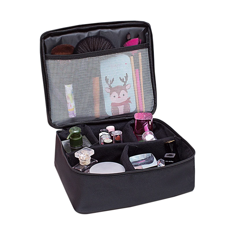 

Oxford Cloth Beauty Makeup Organizer Water-proof Cosmetics Box Lipstick Brush Holders Dressing Table Container Cable Charger Bag