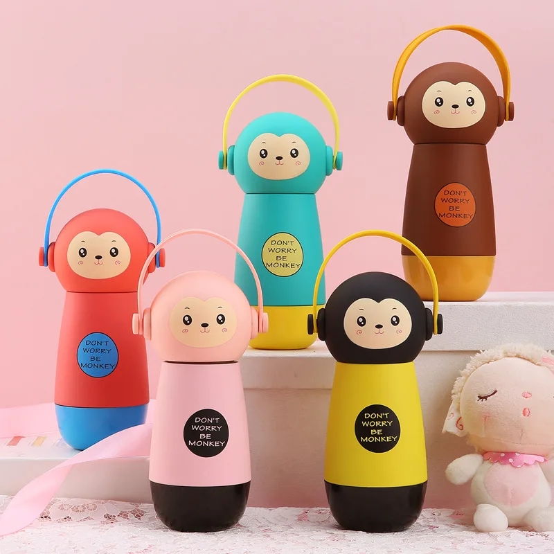 

Special Creative Monkey Vacuum Thermos Women Kid Water Bottle Cartoon Stainless Steel Flasks Cup Kawaii Gift for Children Women
