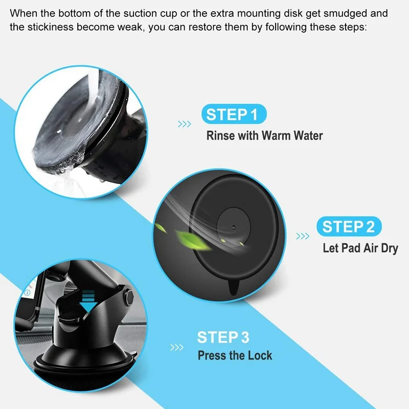 Universal Car Bracket Dashboard Car Holder Phone Mount Adjustable Windshield Holder Cradle with Strong Sticky Gel Pad            (10)
