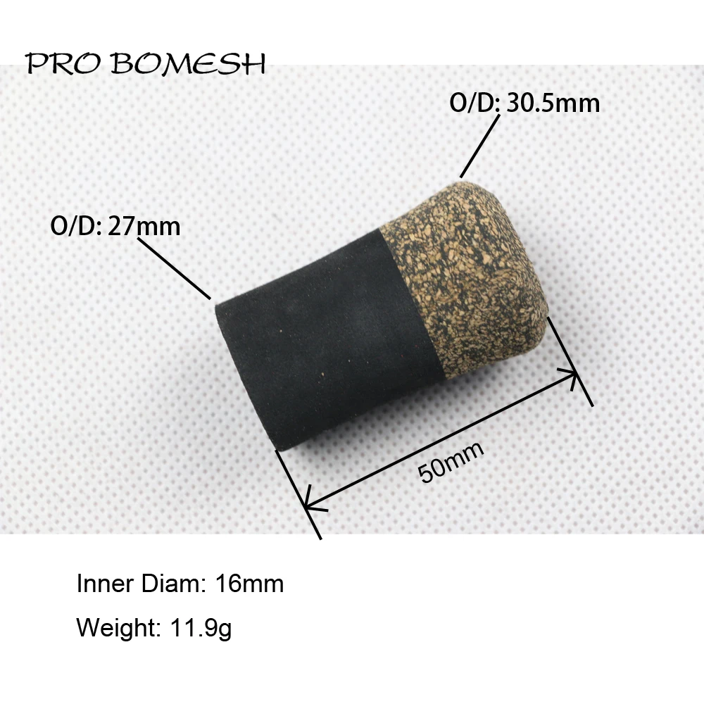 Pro bomesh 4 шт./упак. 5 см 11,9 г Внутренний диаметр 16 мм EVA и прорезиненный Корк задняя рукоятка Разделение сцепление DIY здание рыболовной удочки компонент