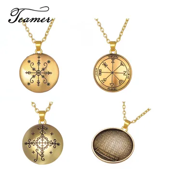 

Teamer Adjustable Viking Pendant &Necklace Vodoun Lwa Divination Talisman Papa Simbi Voodoo Loa Veve Pendant Wicca Jewelry