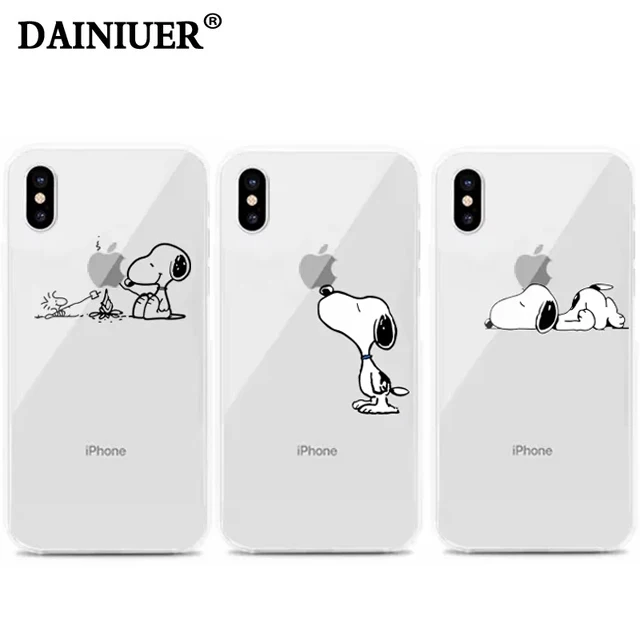 DAINIUER Cute transparent soft phone case For iphone 5 5S SE 6 6s 7 8 plus X XS XR MAX 6plus 7plus 8plus Silicon Ultra TPU cover |