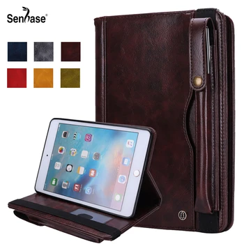 

Flip Double Row Card Slot Pencil Holder Stand PU Leather Tablet Cover For Apple iPad mini 5 2019 mini 1 2 3 4 5 Case
