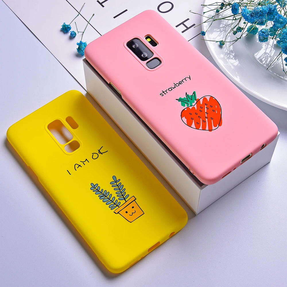 DULCII Cute Phone Case for Samsung Galaxy s9 s9+ Cases Fruit Series Pattern Printing Hard PC