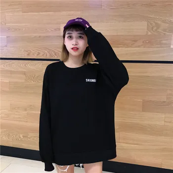

winter new Women sweatshirt street letter Keep warm Oversized Tops Female Korean Style Ariana Grande Harajuku Modis Hoodies