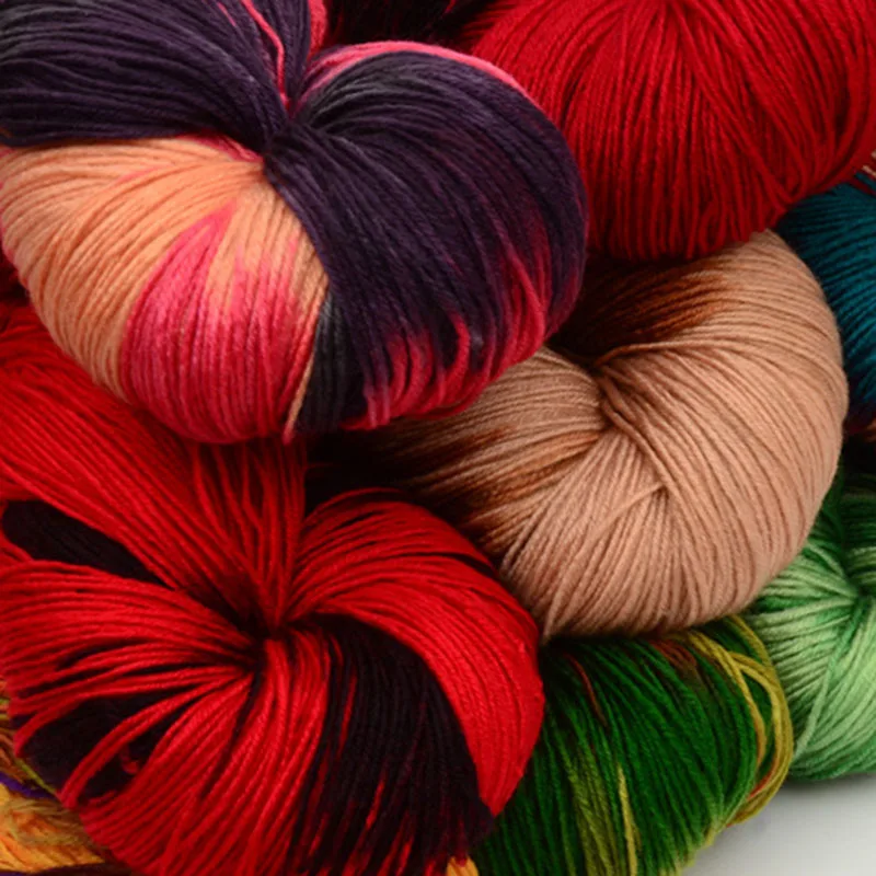 

10pcs/lot Mix-Colored Knitting Crocheting Thread Hand Knitting Super Soft Acrylic Anti-Pilling Fibre Dyed Yarn