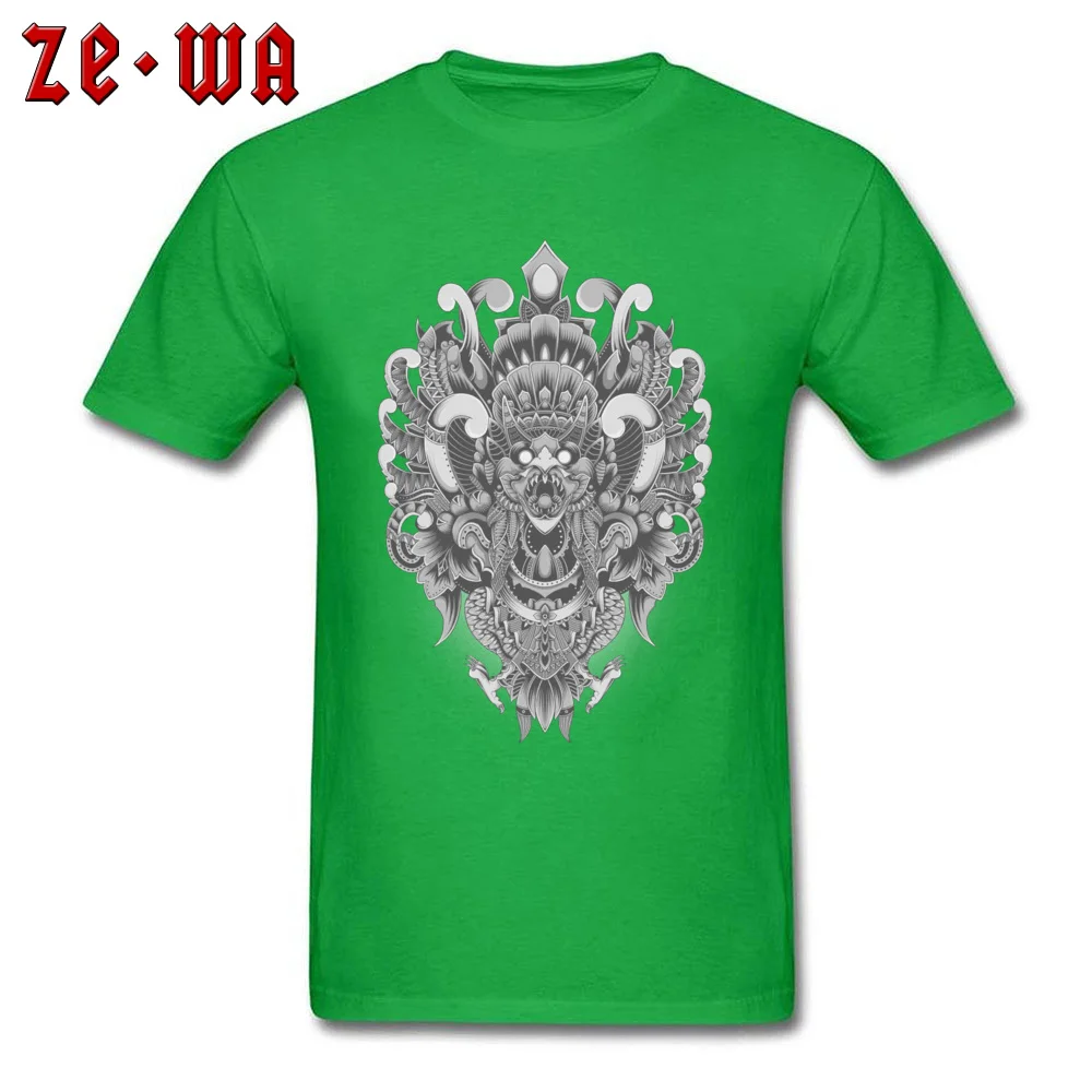 Garuda Crew Neck T-shirts Labor Day Tops Shirts Short Sleeve 2018 New 100% Cotton Casual Tee-Shirt Slim Fit Men Garuda green