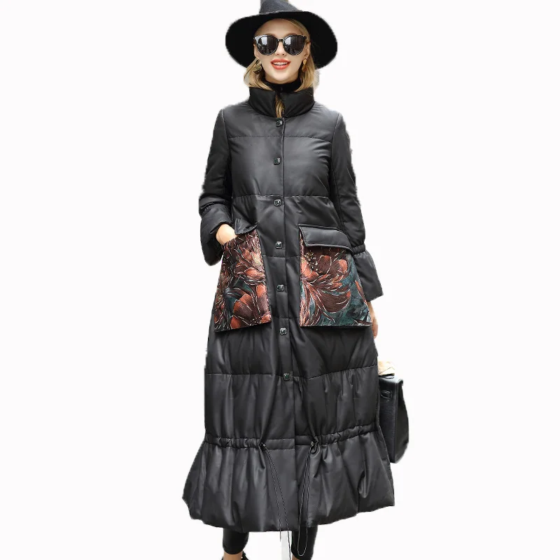 

Genuine Leather Women's Fur Coat Autumn Winter Jacket Women Clothes 2018 Sheepskin Coat Korean Vintage Thick Down Coats ZT1479