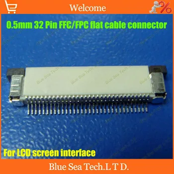 

Free Shipping FPC/FFC connector cable socket 32 pin 0.5mm connector for LCD screen interface of DVD/GPS/MP3/PDA/Phone ect.ROHS