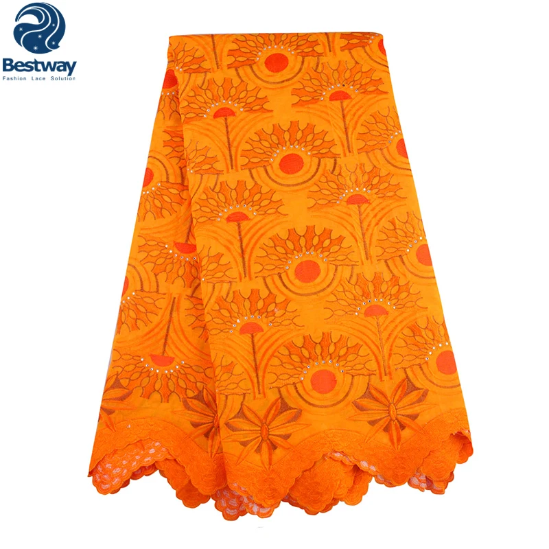 

Bestway Swiss Voile Lace Fabric Dry Cotton Lace Fabrics Embroidered Heavy Lace With Stones Wholesale Price Big Lace For Cloths