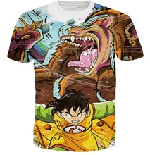 Anime Dragon Ball Z Super Saiyan t shirts Angry Gohan and Dragon Prints tshirts Women Men Hipster 3D t shirt Harajuku Tee NJ062