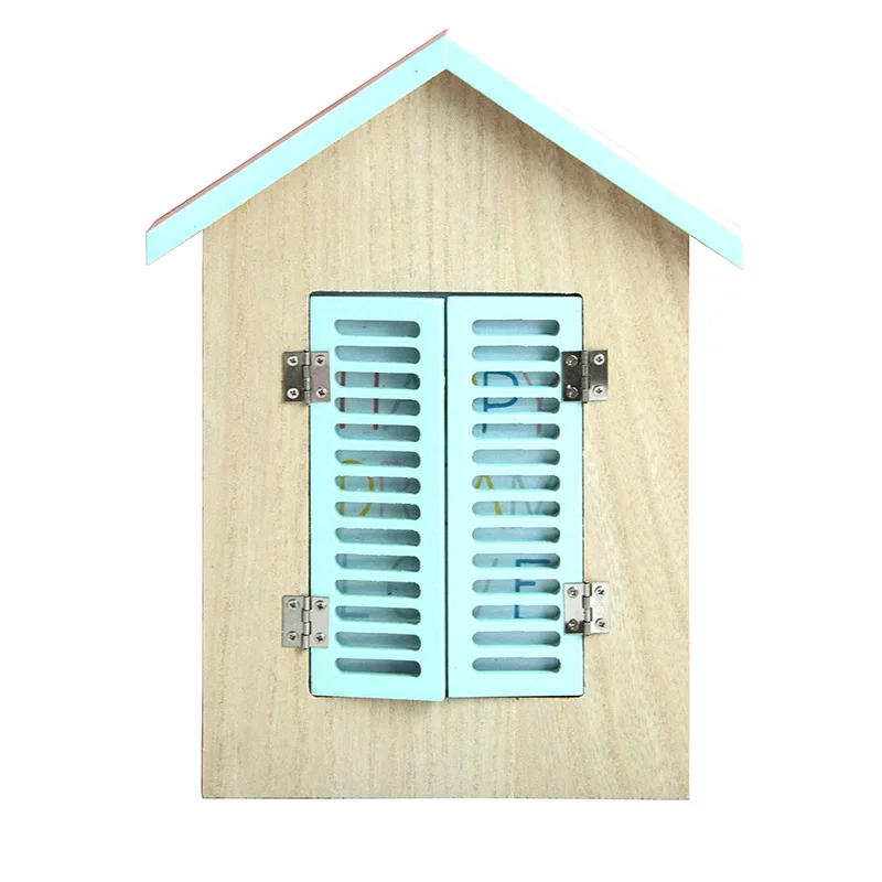 

Creative Wooden Photo Frame Ornament Retro House with Window Model Pictures Frame Frames Table Display Home Decor Birthday Gifts