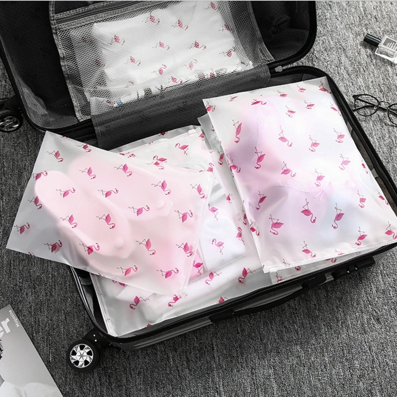 

Women Travel Transparent Flamingo Cosmetic Bag Zipper Makeup Case Organizer Storage Make Up Pouch Toiletry Beauty Wash Kit Box