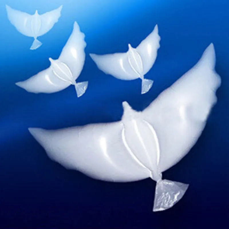 

10pcs Flying White Dove Balloons Wedding Decoration Balls Balao Dove Balloons Peace Bird Ball Pigeons Peace Dove Foil Balloons