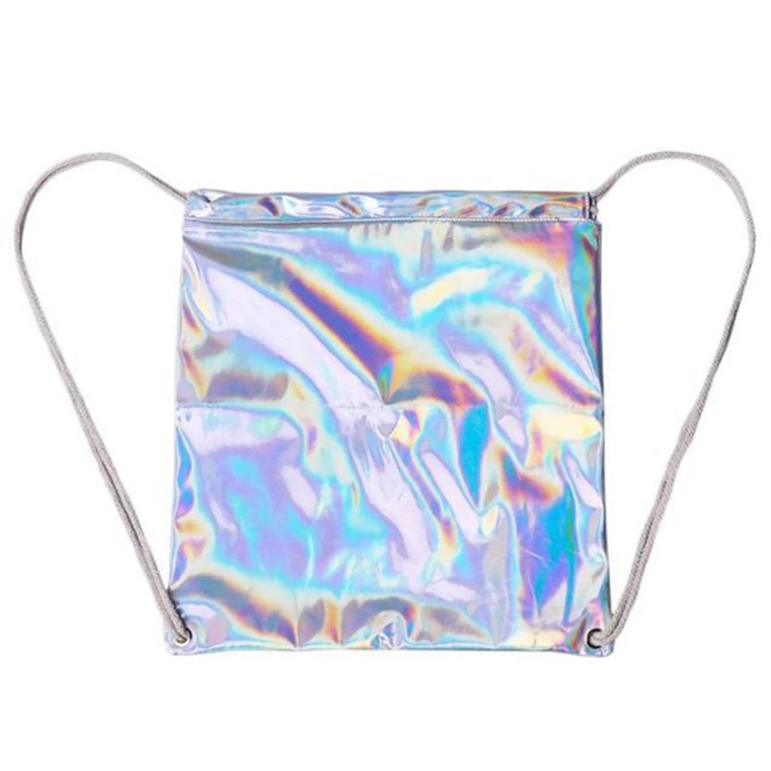 

TFTP-Fashion popular gradient laser shoulder bag irregular solid color glare DrawString shoulder bag fashion casual