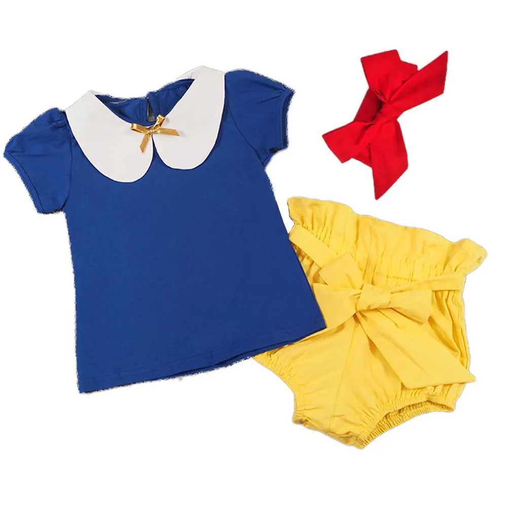 

princess short sleeve top short briefs toddler girl clothing suit outfits infant newborn baby girls clothes set with headband
