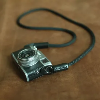 

Camera neck shoulder strap handmade black climbing rope 8mm from Windmup