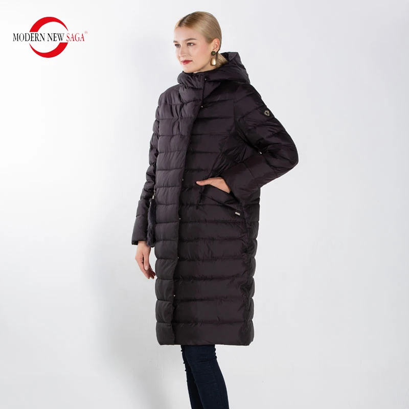 MODERN NEW SAGA Full Sizes Female Warm Winter Parkas Women Fashion Coat Ladies Casual Down Jacket Outwear Clothing For Women