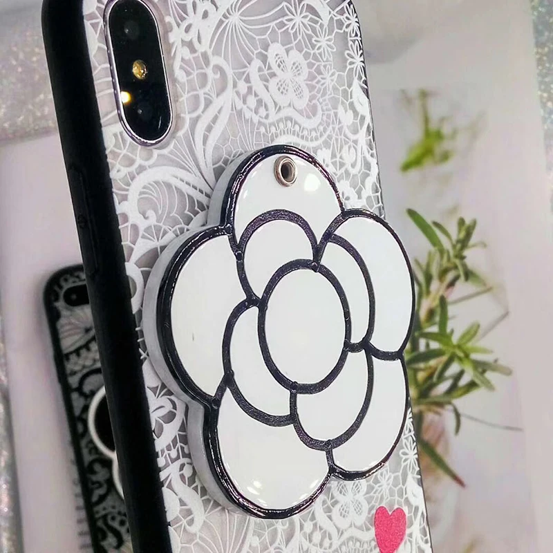 3D Luxury Flower Patterned Mirror Case For iPhone 8 7 7Plus 6 6s Case Lace Silicone Soft Case For iPhone 6 S 6s 7 8 Plus X Cover (5)