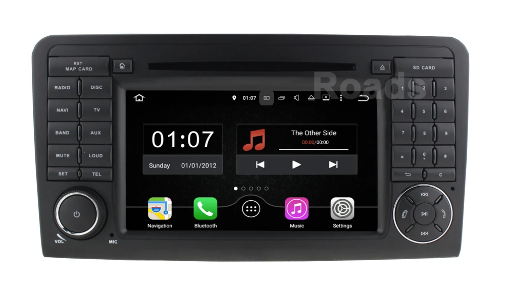 2 Din Android 5 1 1 Car DVD Player for Mercedes Benz ML GL class W164
