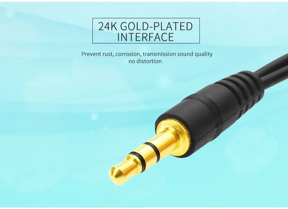 3.5mm Jack Male to 2 Female Headphone Splitter Audio Cable 3.5mm Splitter Adapter Aux Cable for iPhone Samsung MP3 Playe (2)