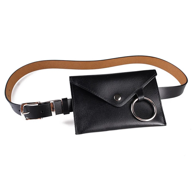 CCRXRQ Promotions Women Waist Bags Fanny Pack Handy Belt Bags Fashion PU Leather Solid Color Bum Bag Small Purse Lock Decoration